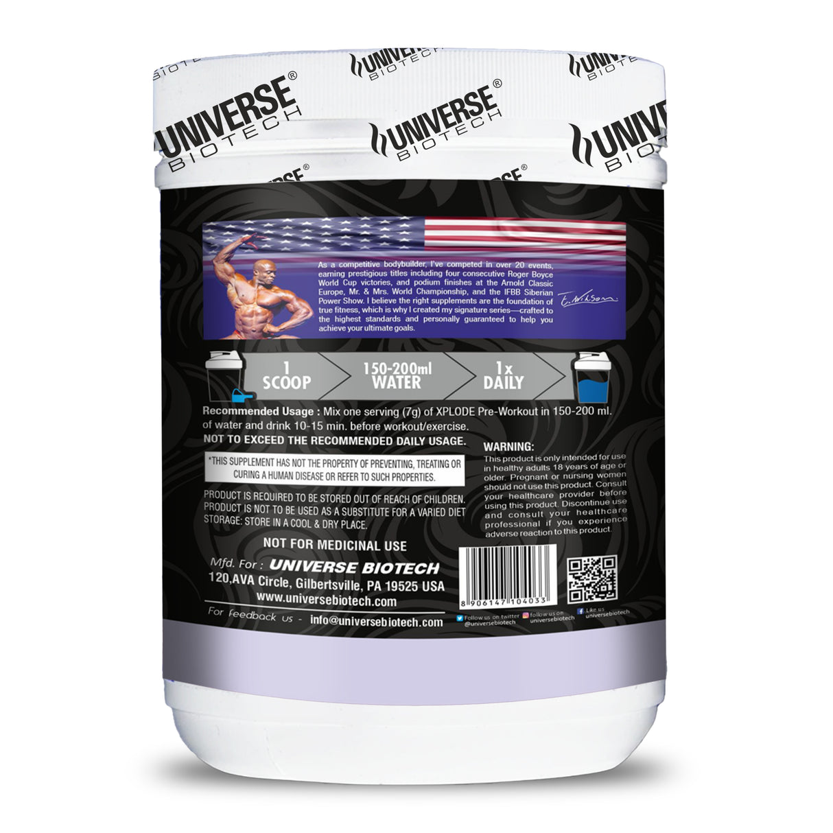 Universe Biotech XPLODE Preworkout 350gm 50 servings