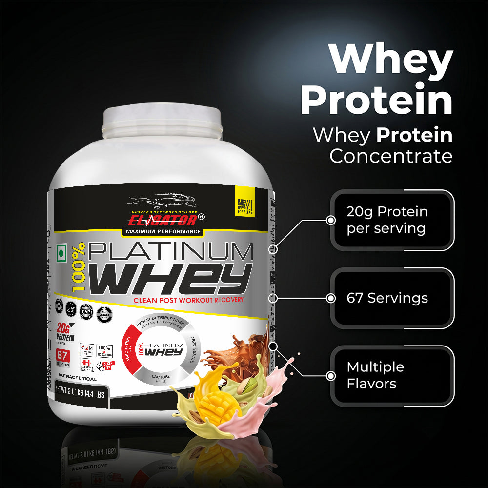 Eligator 100% Platinum Whey 2Kg 67 Servings