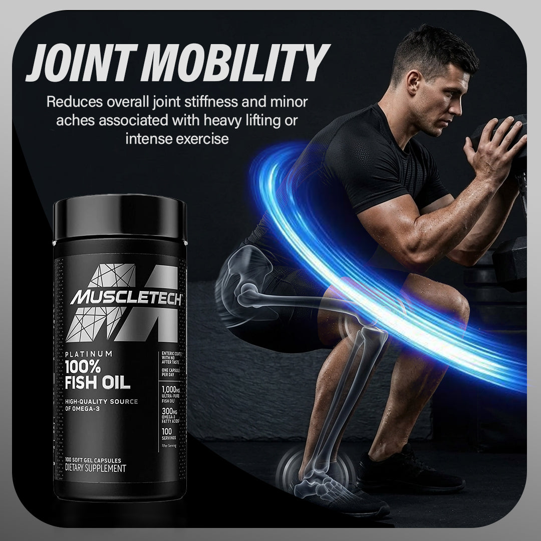 Muscletech Essential Series Platinum 100% Omega Fish Oil (100 Softgels)
