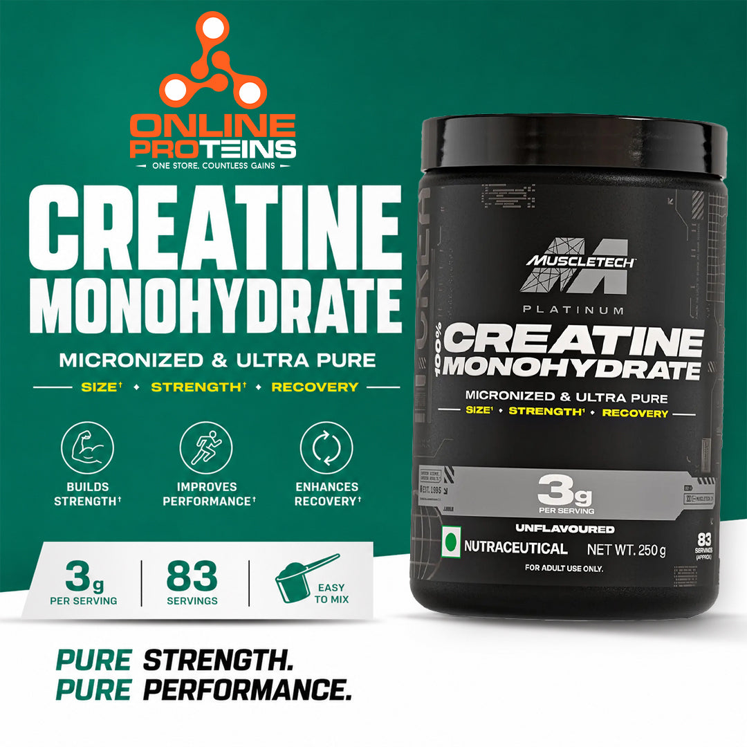 MuscleTech Platinum 100% Creatine - 250g (83 Servings) Unflavoured