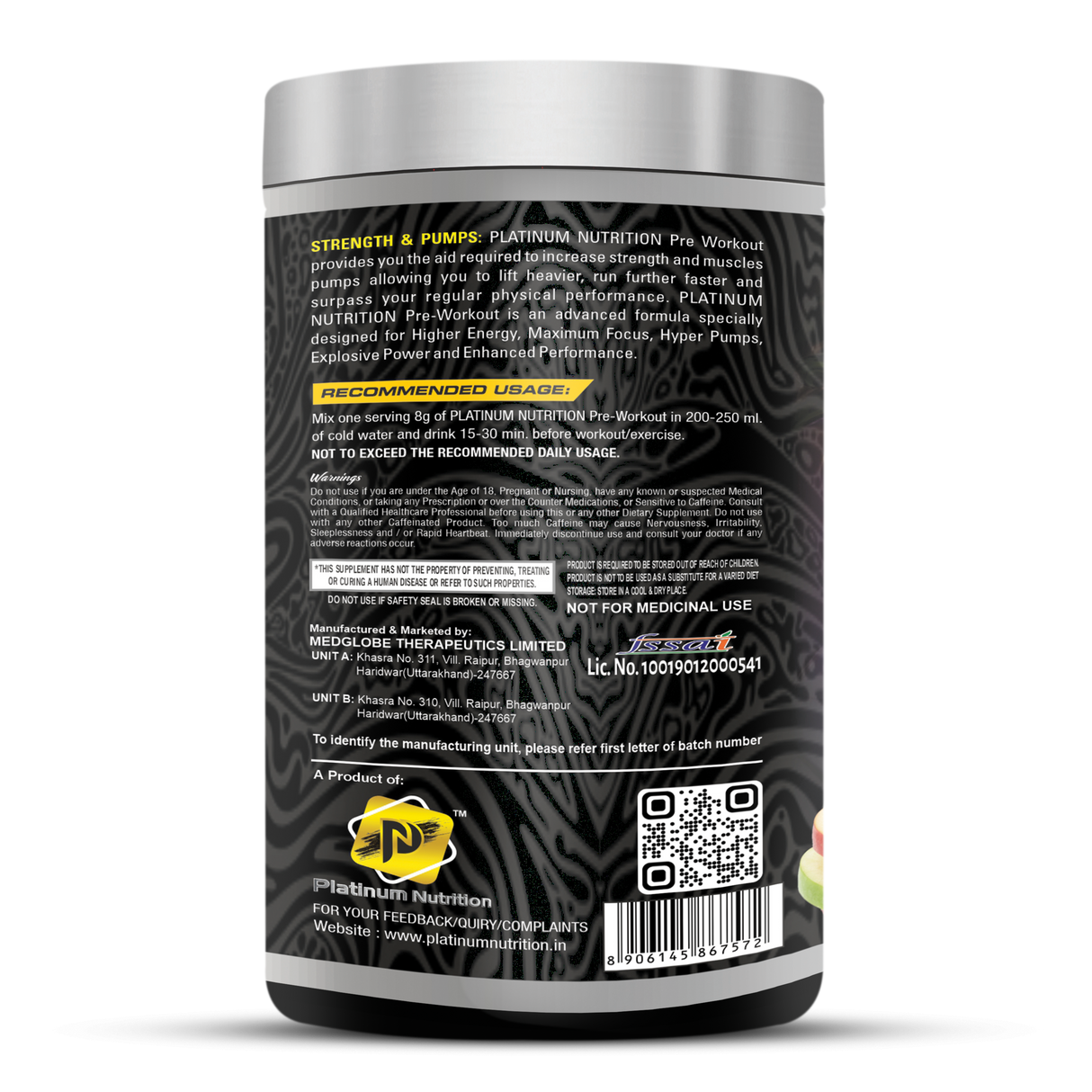 Platinum Nutrition Crazy Pump Pre workout
