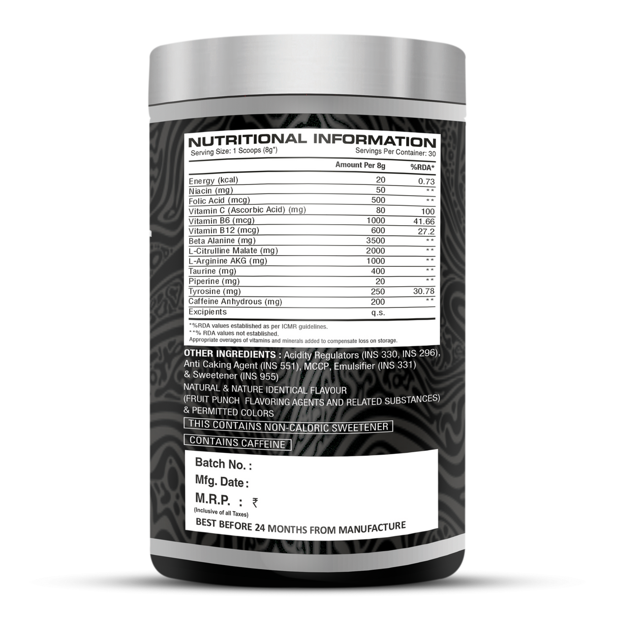 Platinum Nutrition Crazy Pump Pre workout