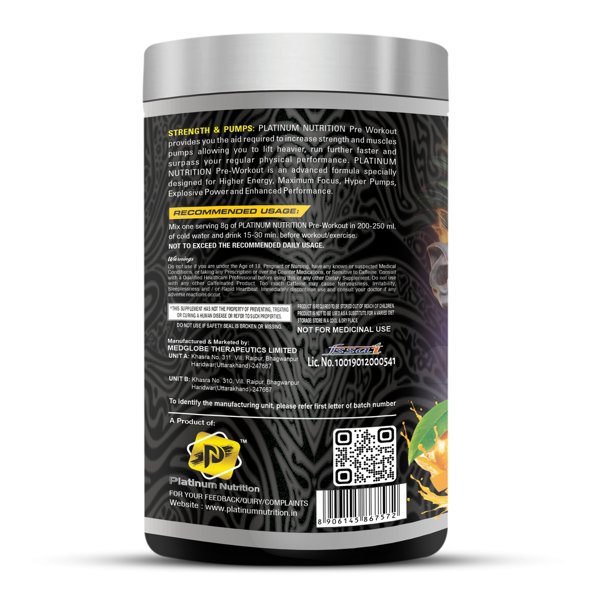 Platinum Nutrition Crazy Pump Pre workout