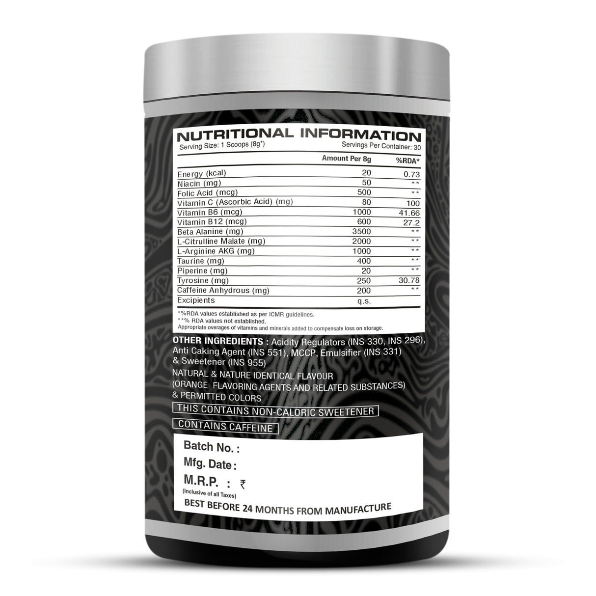 Platinum Nutrition Crazy Pump Pre workout