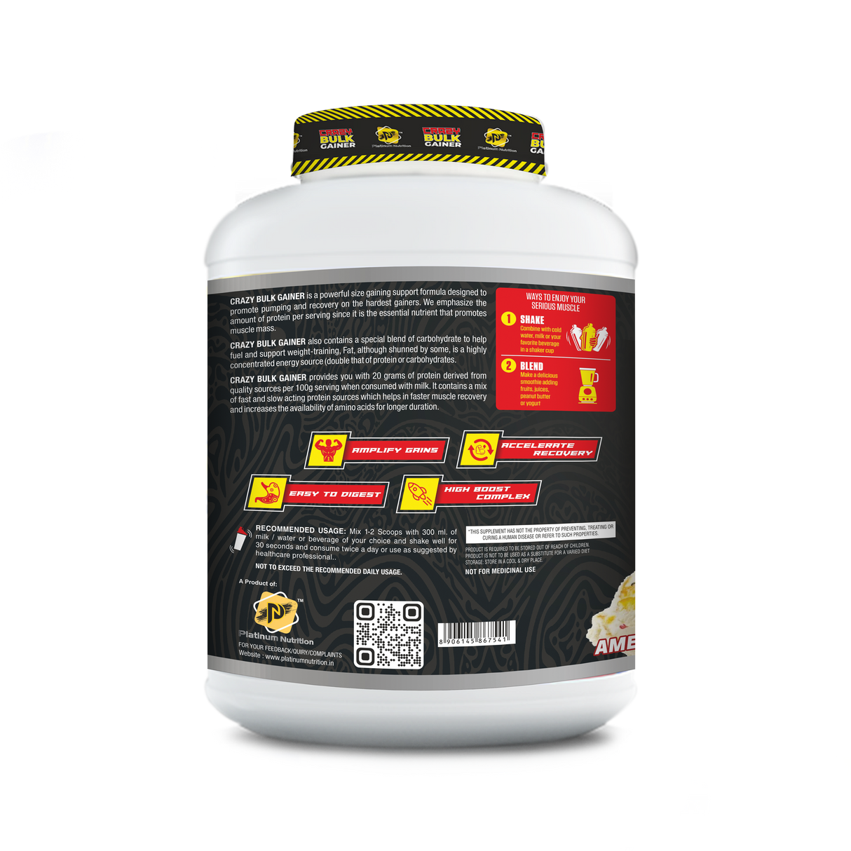 Platinum Nutrition Crazy Bulk Gainer