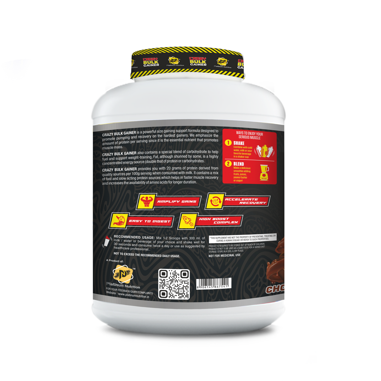 Platinum Nutrition Crazy Bulk Gainer