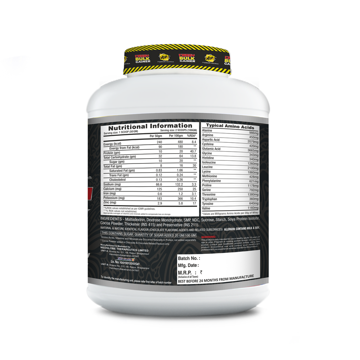 Platinum Nutrition Crazy Bulk Gainer