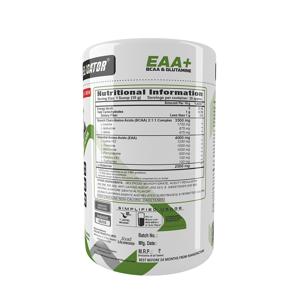 Eligator EAA Plus BCAA And Glutamine 300gm 30 Servings