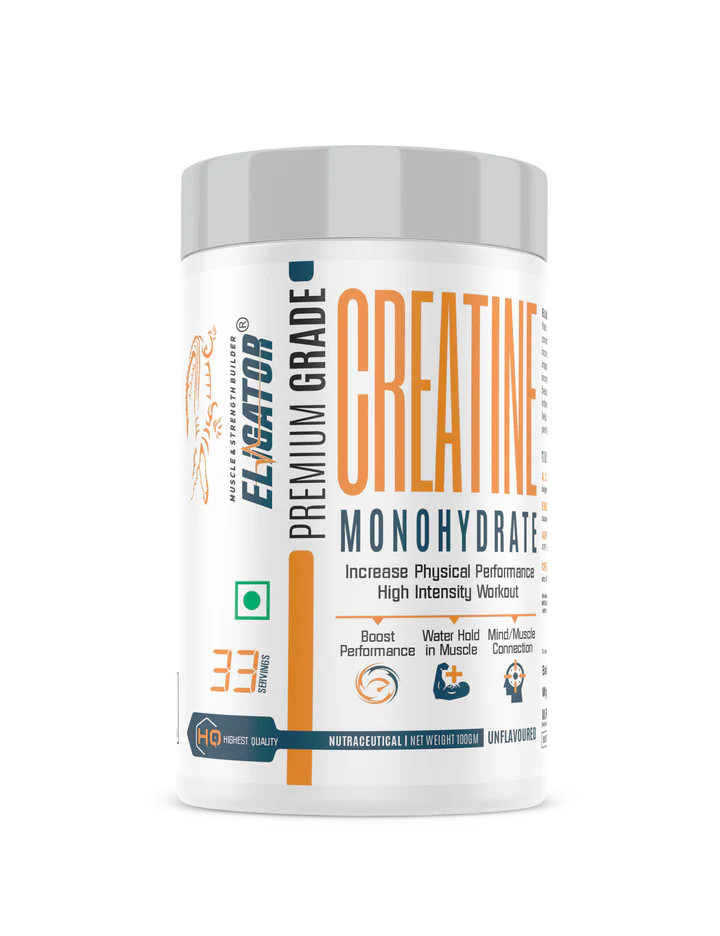 Eligator Whey Protein - 2kg with Free Creatine Monohydrate 100gm & Eligator L-Arginine 60 Tablets