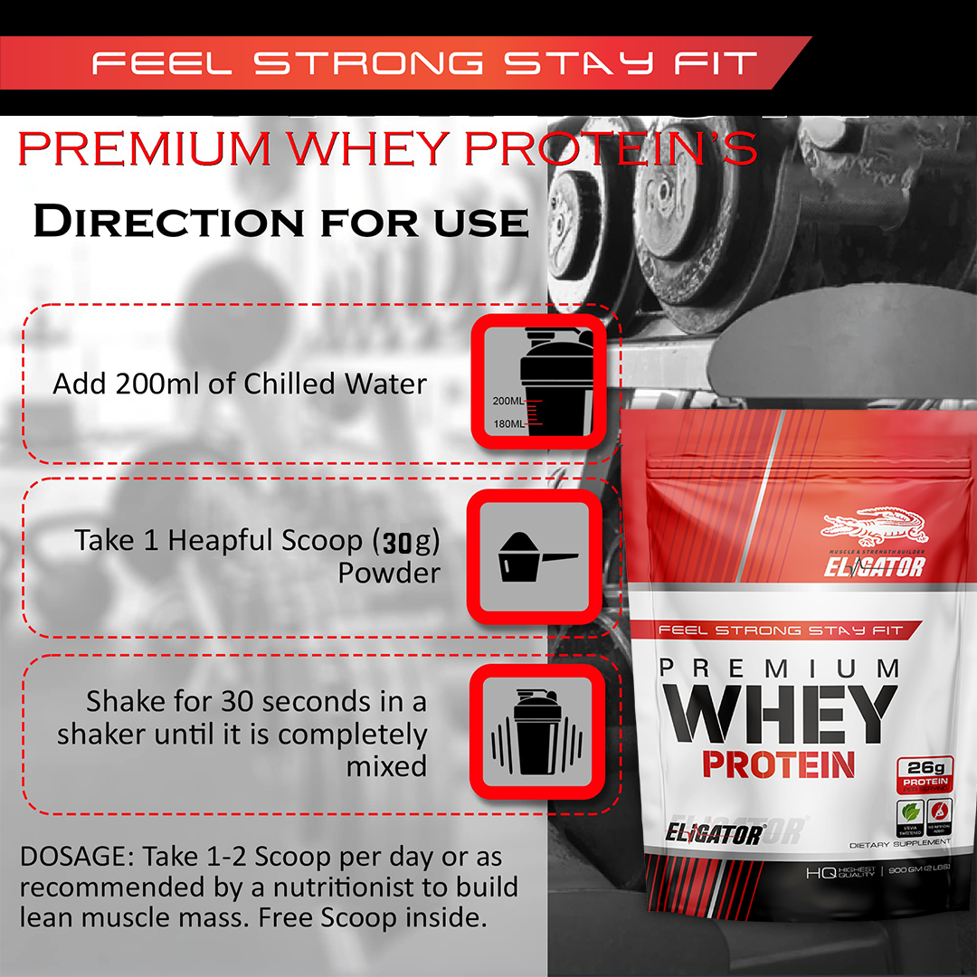 Eligator Premium Whey Protein 900gm