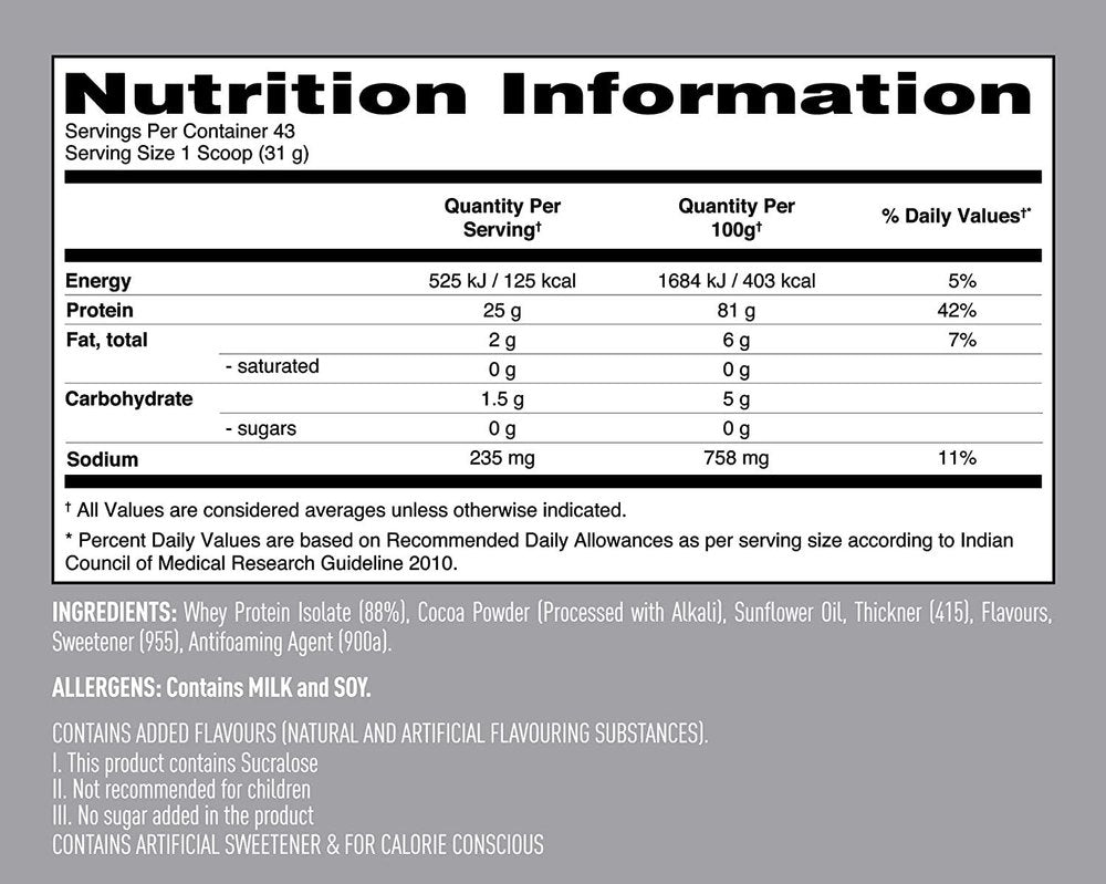 Nature's Best Isopure Zero Carb Protein 2kg