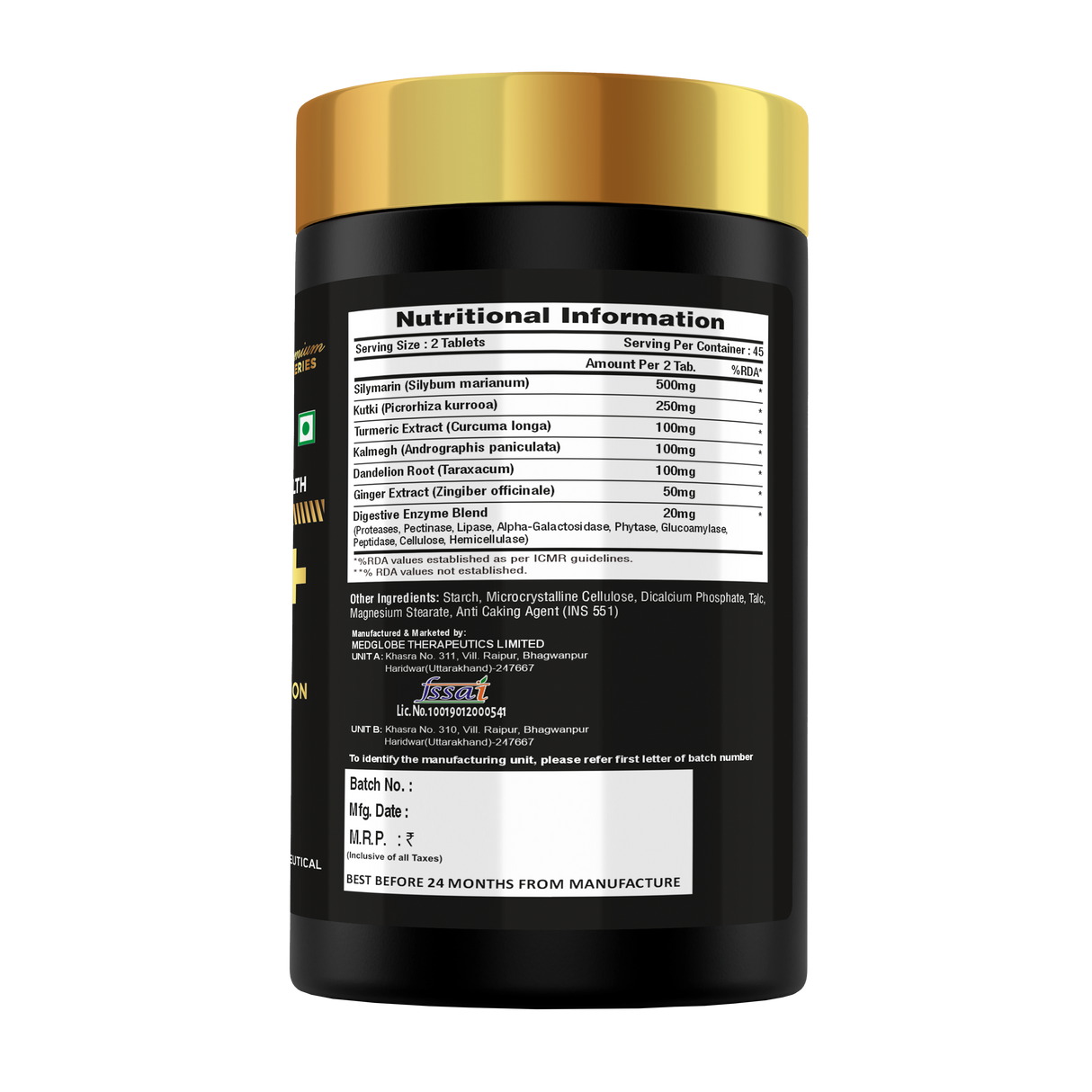 Eligator Premium Series Liver + Enzyme 90 Tablets 45 servings