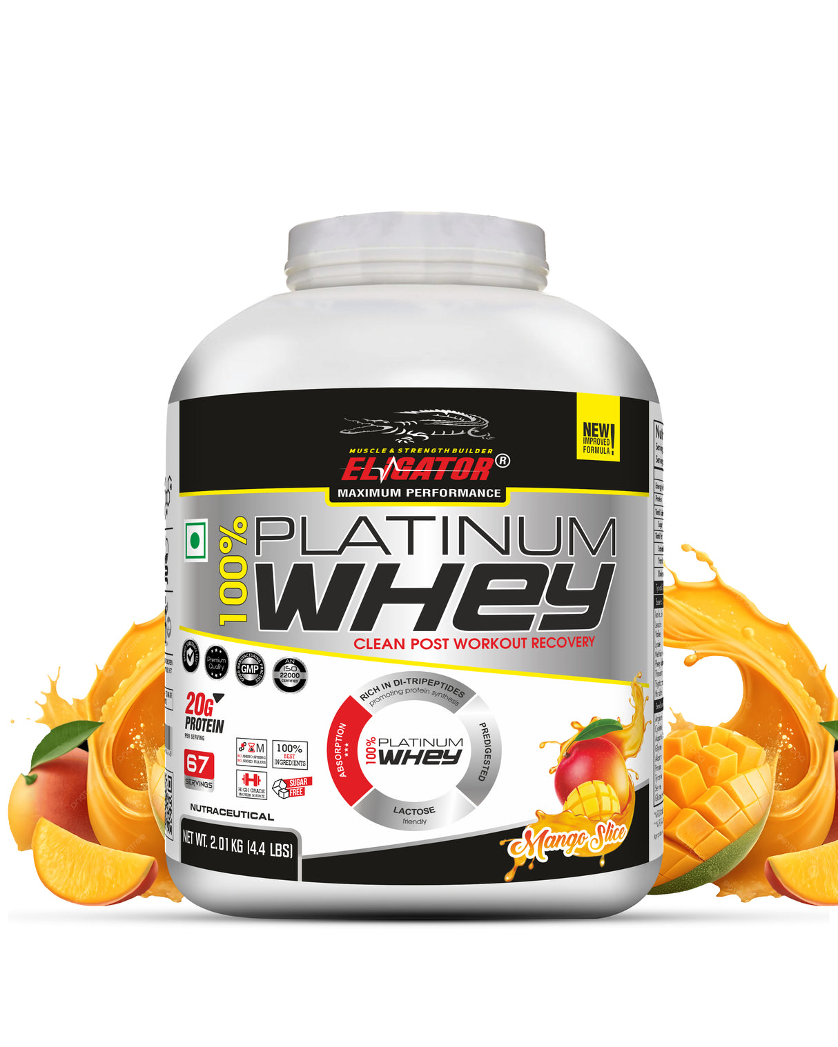 Eligator 100% Platinum Whey 2Kg 67 Servings