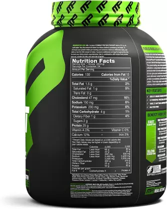MUSCLEPHARM Combat Protein Powder 4lbs, Vanilla Flavour Whey Protein (4 pounds, Vanilla)