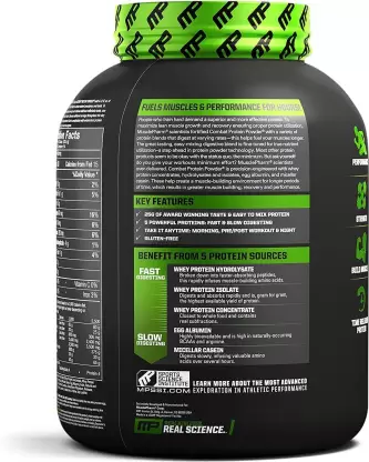 MUSCLEPHARM Combat Protein Powder 4lbs, Vanilla Flavour Whey Protein (4 pounds, Vanilla)