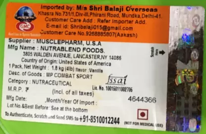 MUSCLEPHARM Combat Protein Powder 4lbs, Vanilla Flavour Whey Protein (4 pounds, Vanilla)