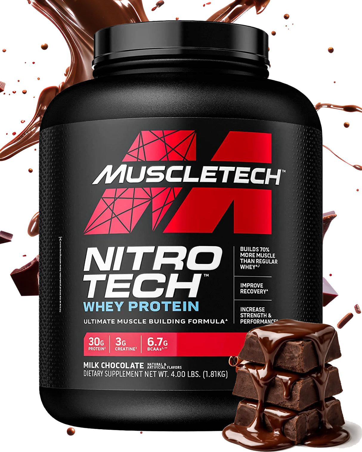 MuscleTech Nitro-Tech Whey Protein and Platinum Multivitamin with free shaker