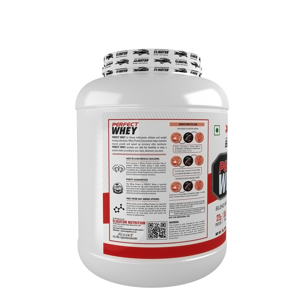 Eligator Perfect Whey Protein Powder- 2KG (4.4LBS)
