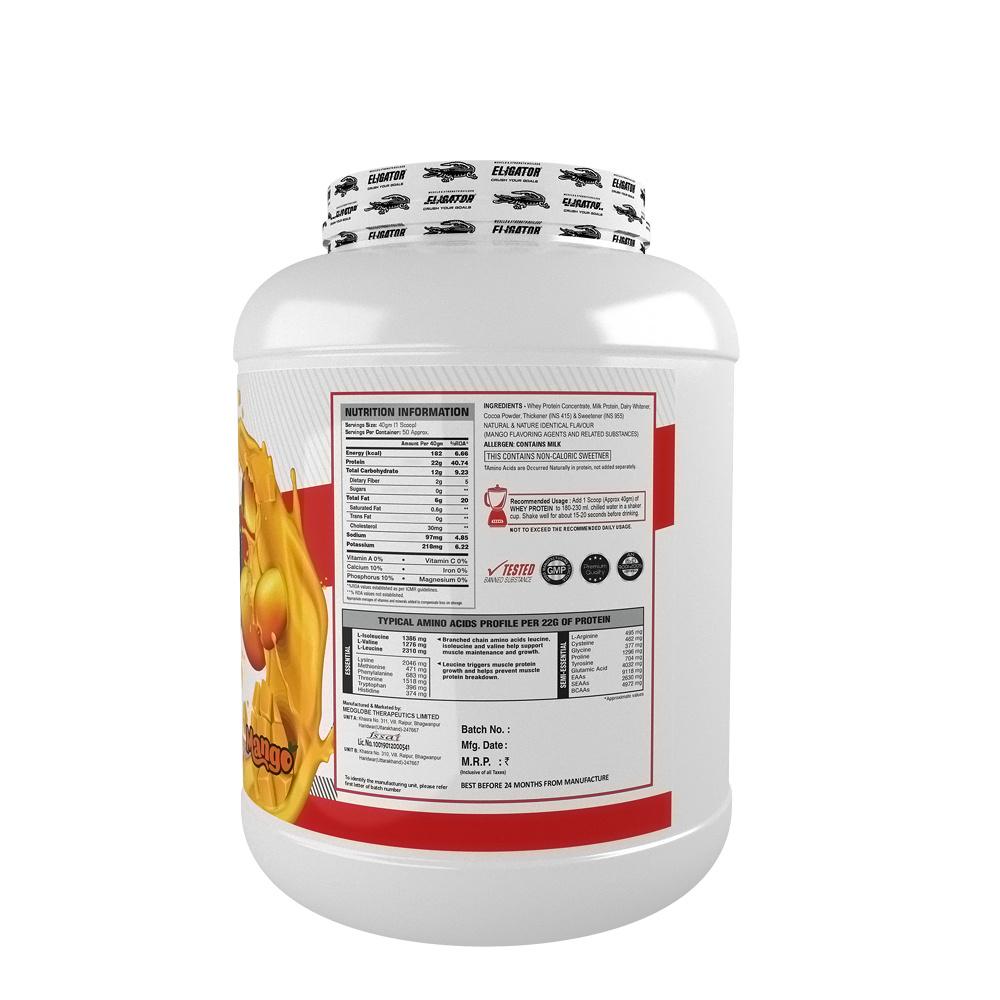 Eligator Perfect Whey Protein Powder- 2KG (4.4LBS)