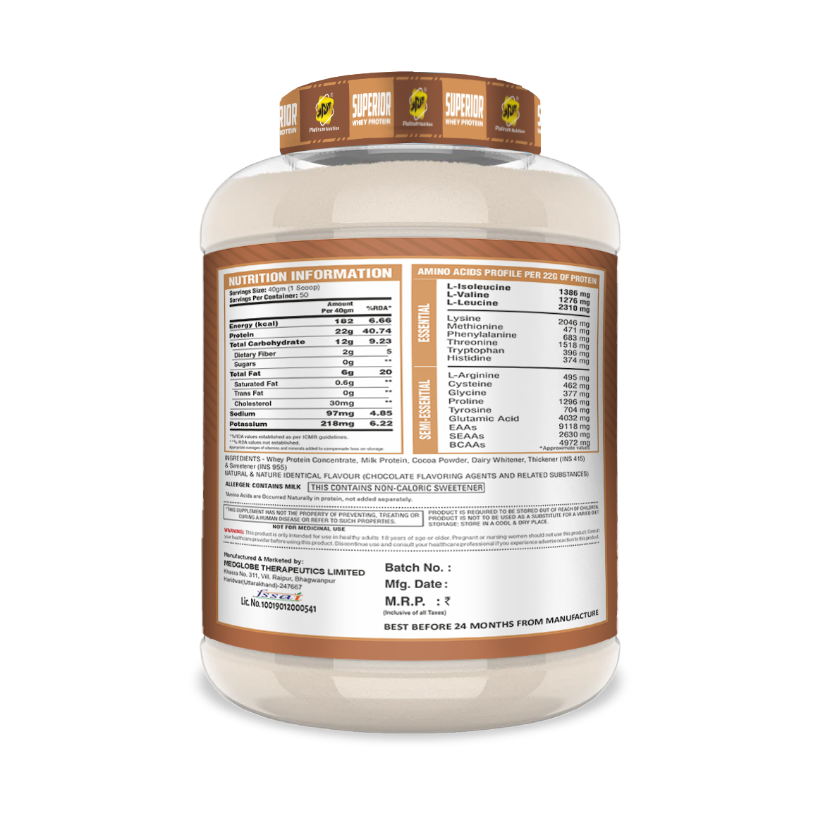Platinum Nutrition Superior Whey 2 kg