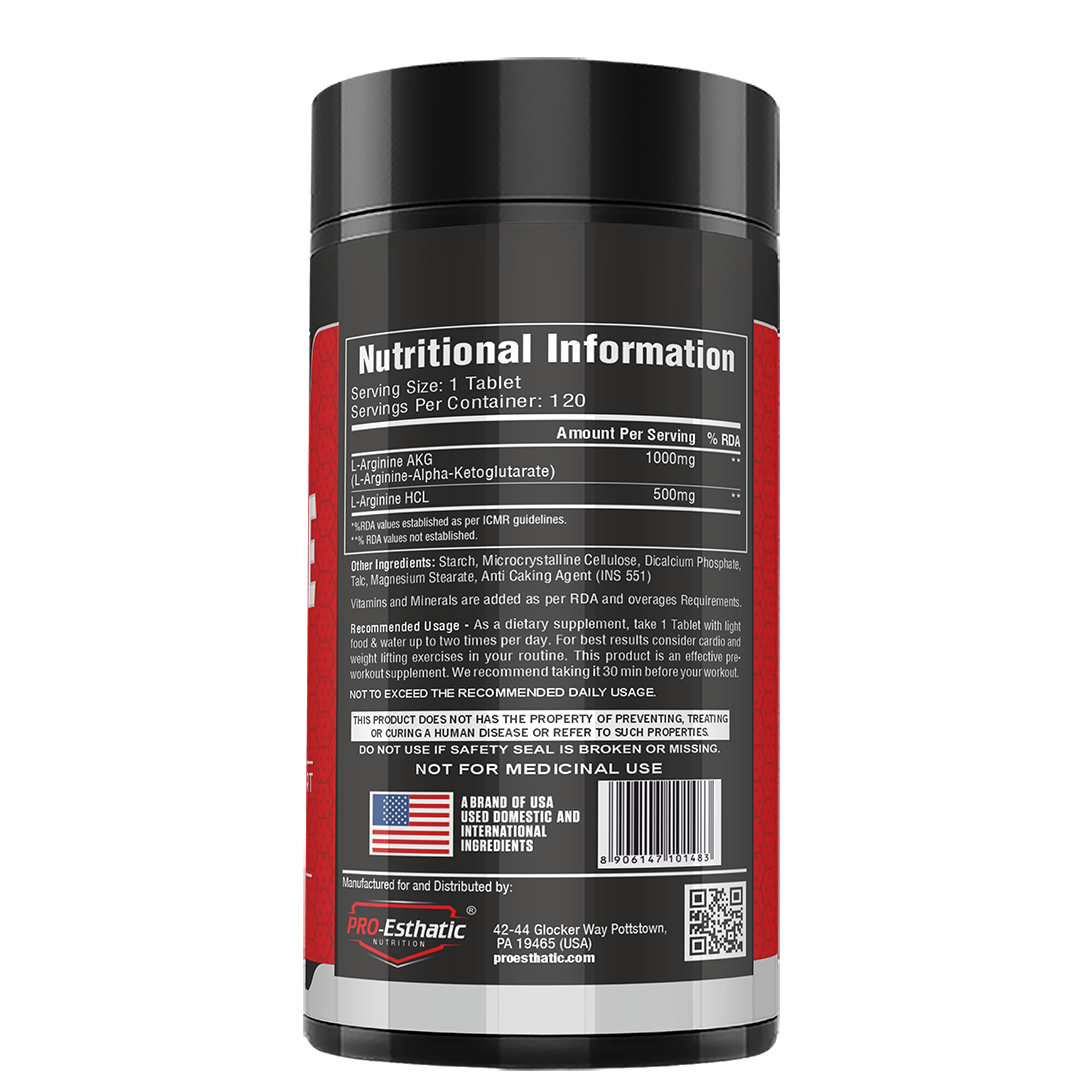 Pro Esthatic L-ARGININE, 1500mg 120 Tablets