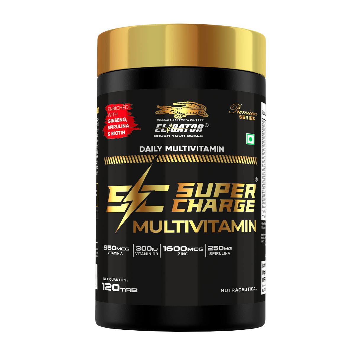 Eligator Premium Series Super Charge Multivitamin 120 Tablets 60 Servings