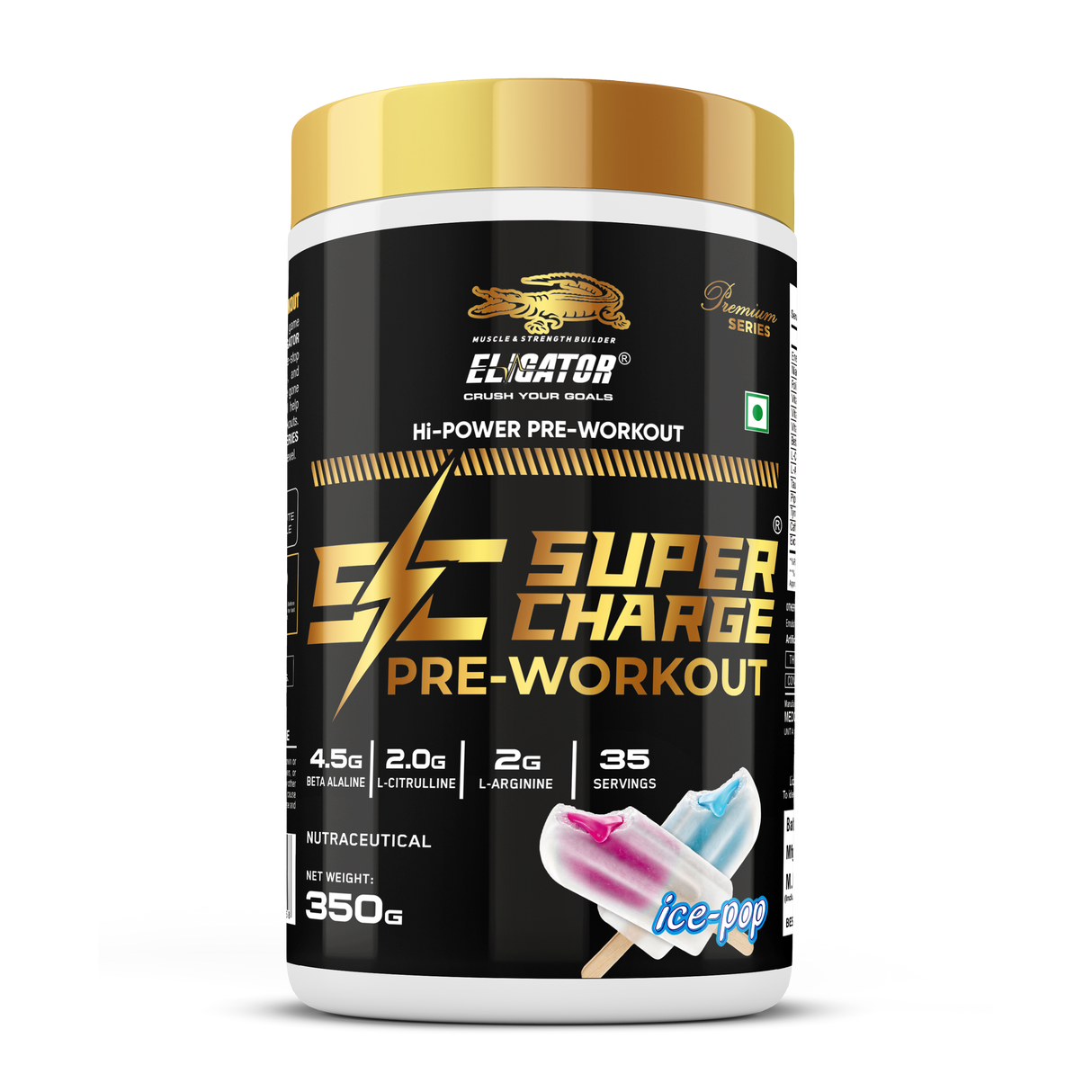 Premium Series Super Charge Pre-Workout - 350g (35 Servings)