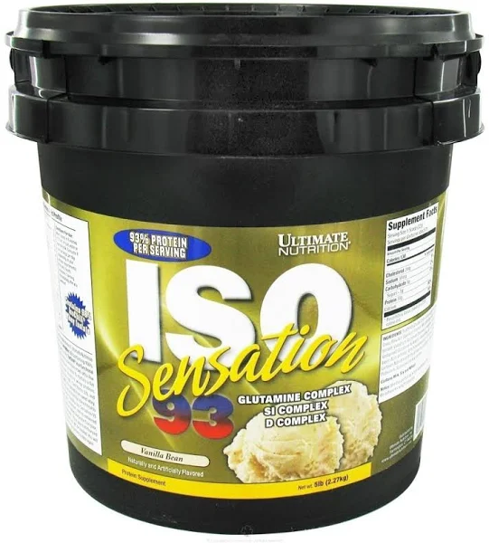 Ultimate Nutrition ISO Sensation 93 (Vanilla Bean) Whey Protein (2.27 kg, Vanilla Bean)