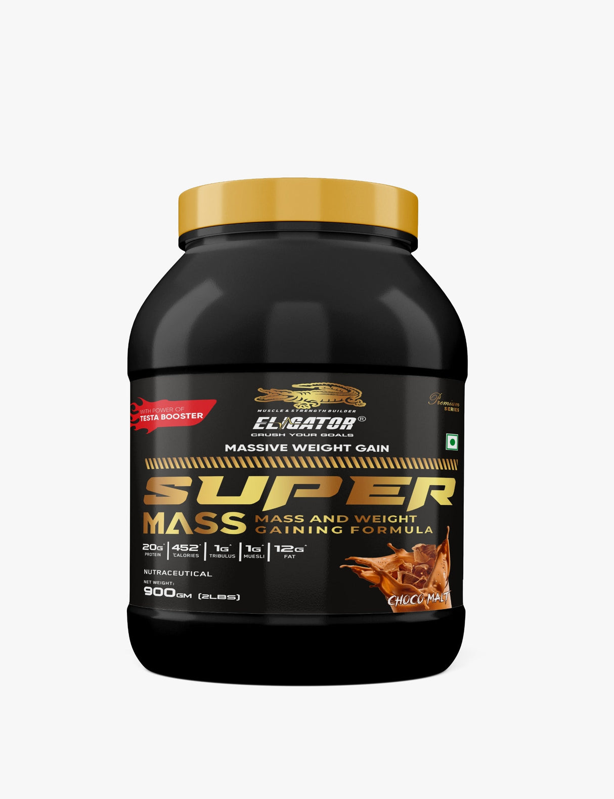 Eligator Premium Series Super Mass - Massive Mass Gainer 900gm
