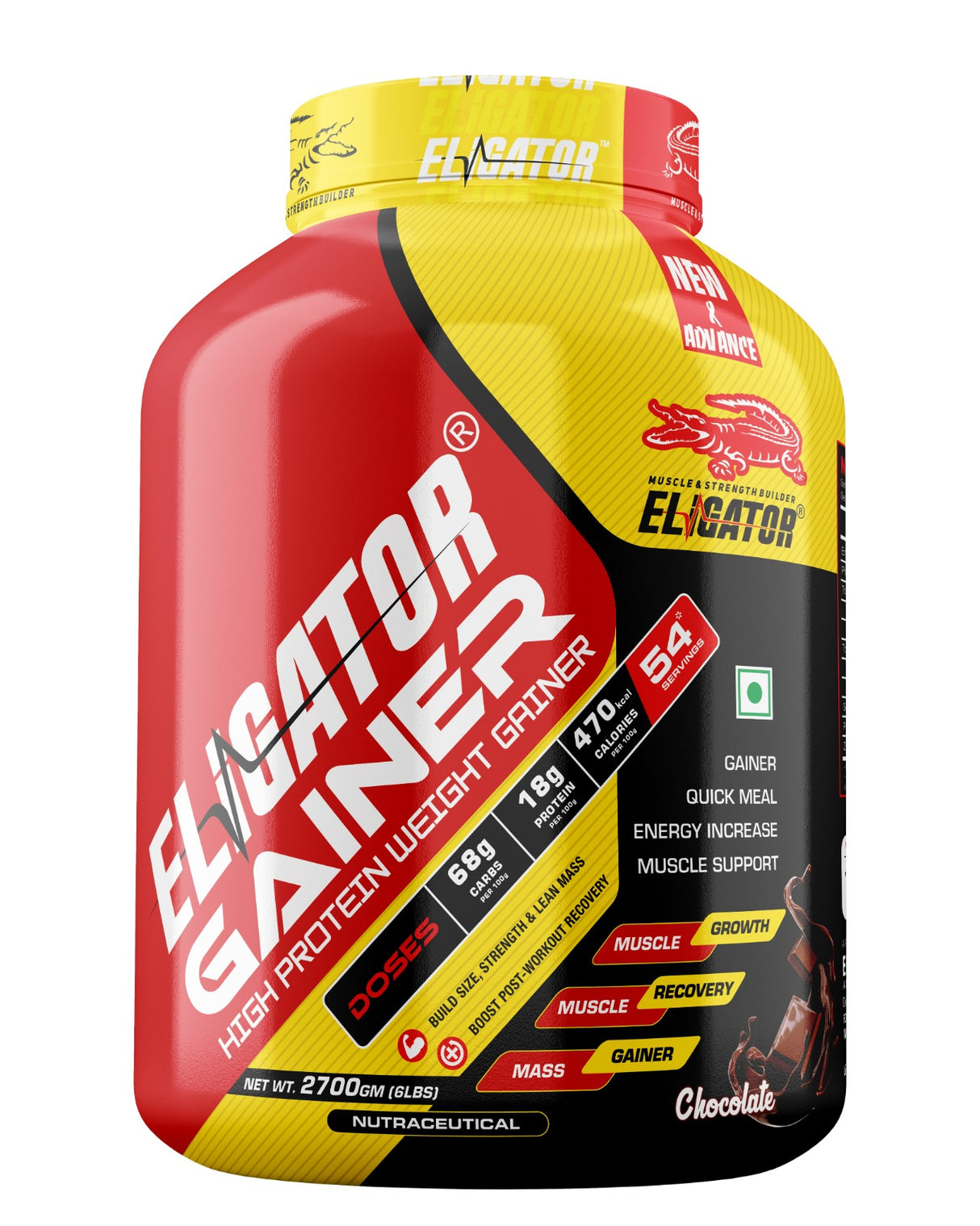 Eligator High Protein Weight Gainer 2.7Kg 54 Servings