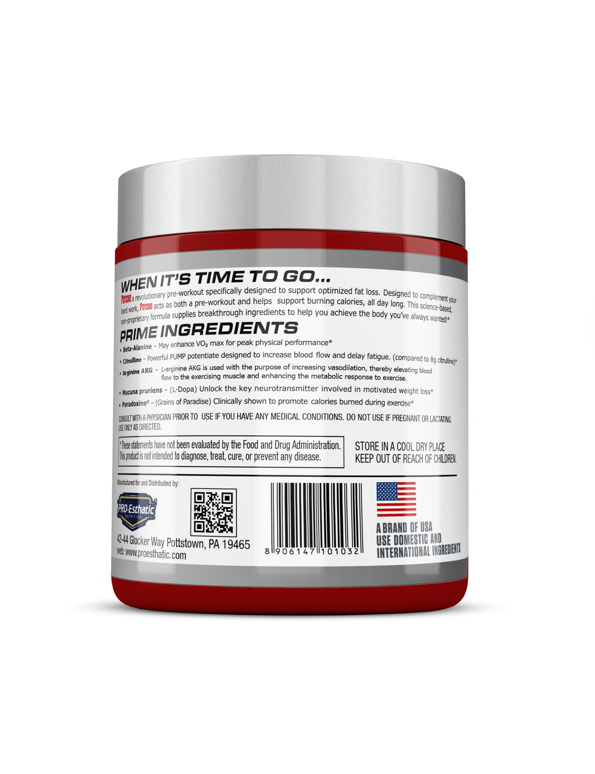 Pro-Esthatic Nutrition Psycho Pre-Workout
