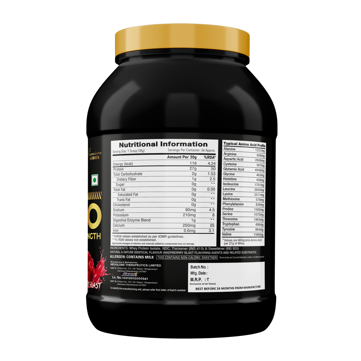 Eligator Premium Series ISO Zero - Isolate Whey Protein 900gm 67 Servings