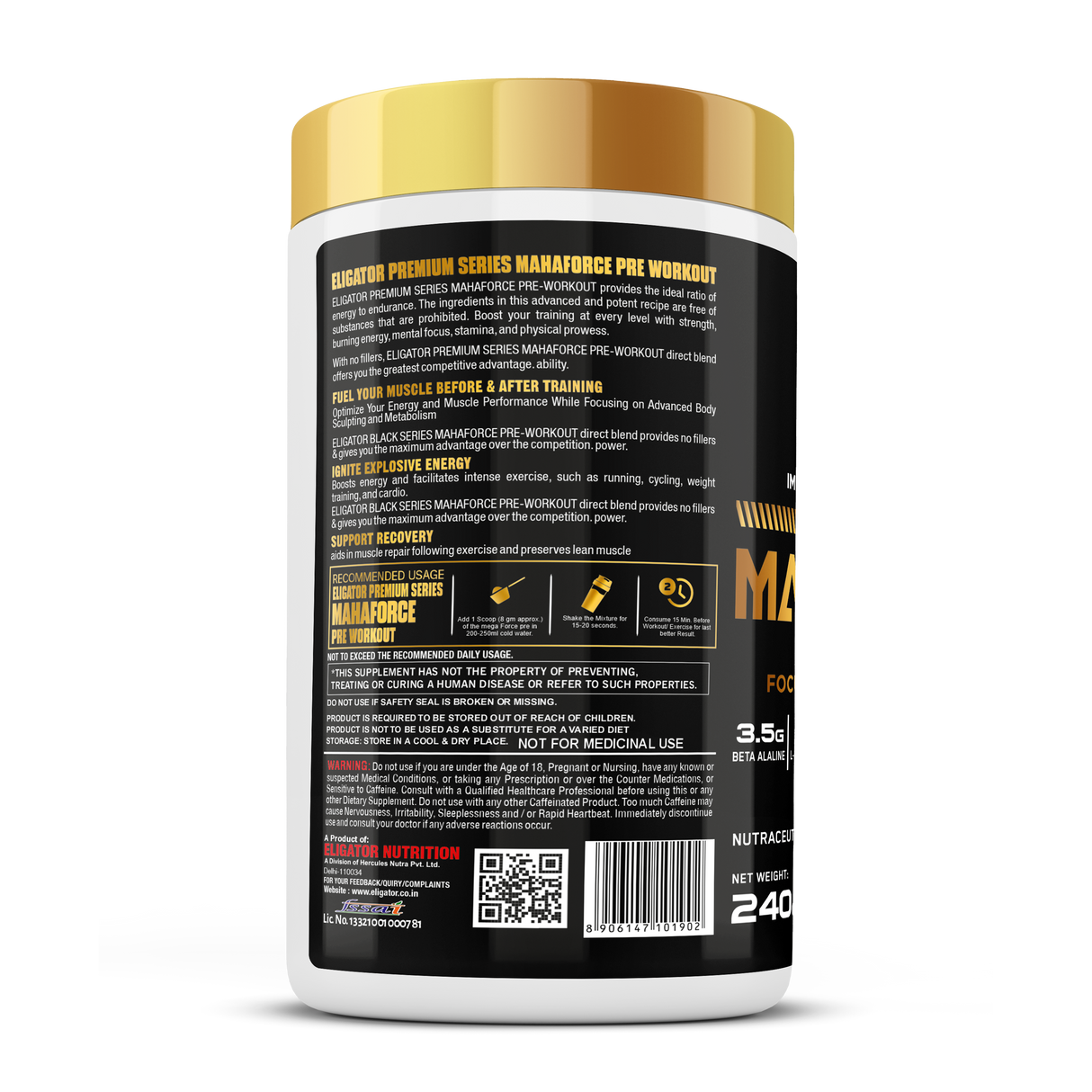 Premium Series Mahaforce Pre-Workout - 240gm (30 Servings)