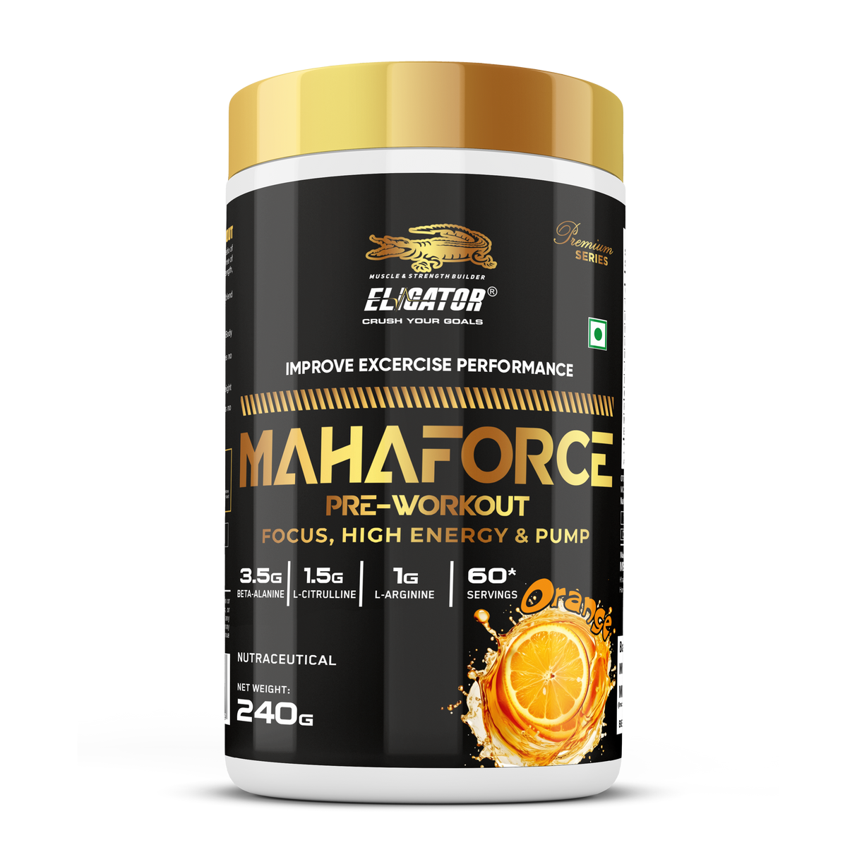 Eligator Premium Series Mahaforce Pre Workout 240gm 60 Servings
