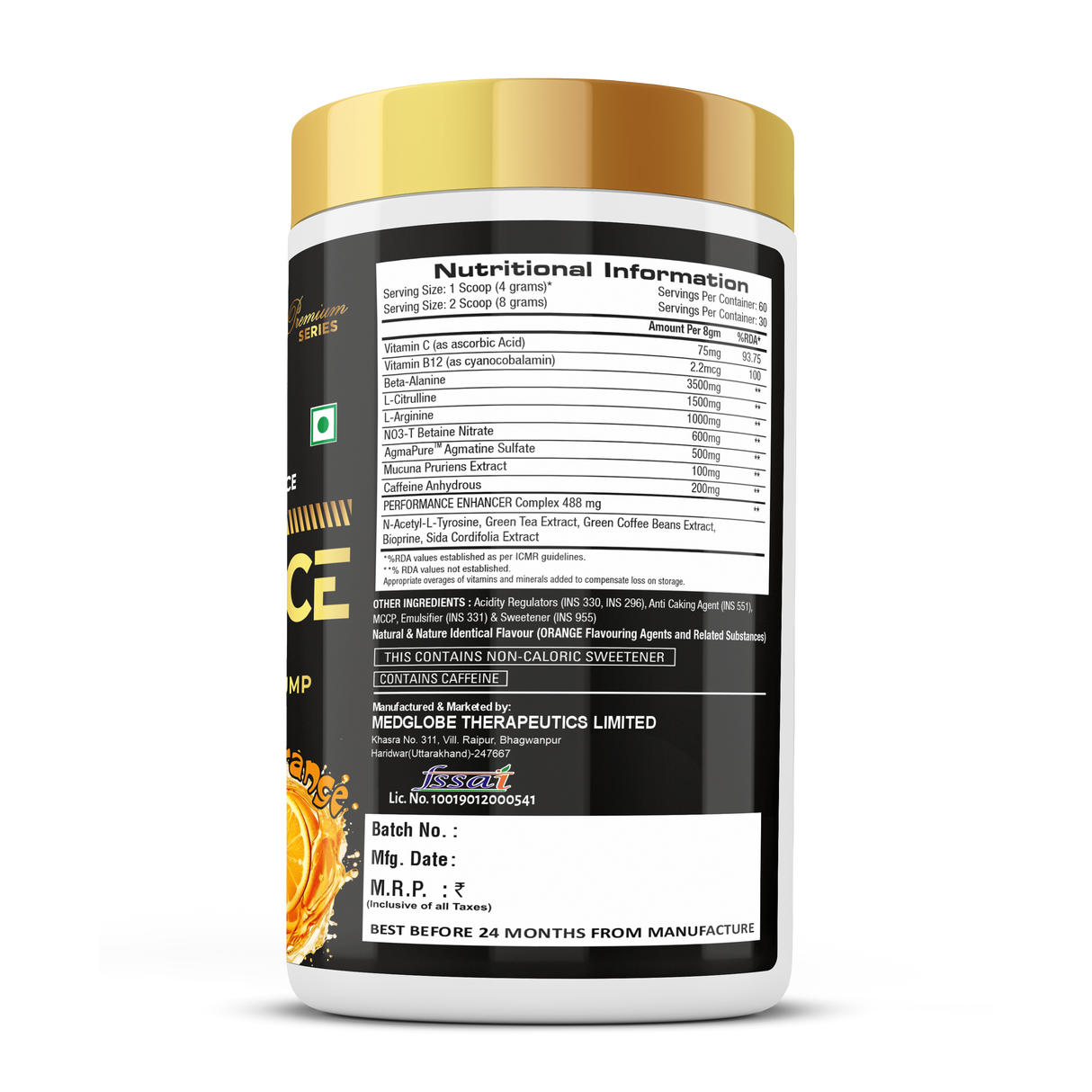 Eligator Premium Series Mahaforce Pre Workout 240gm 60 Servings