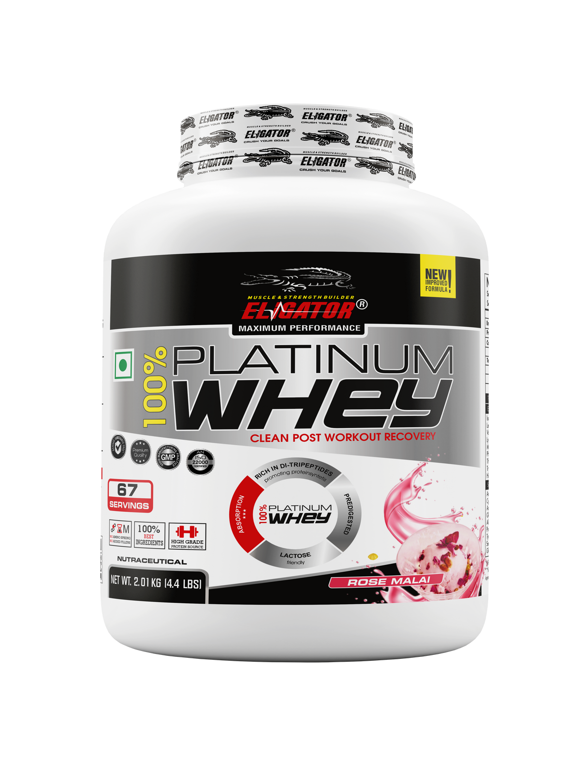 Eligator 100% Platinum Whey 2Kg 67 Servings