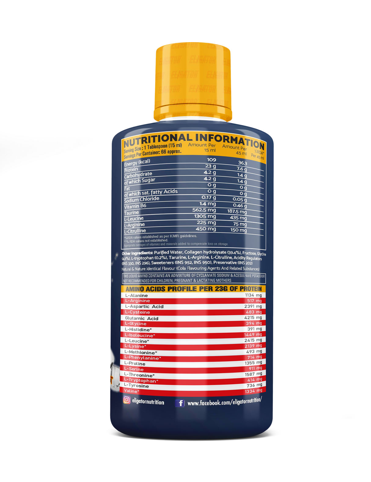 Eligator Pro Amino Liquid – 66 SERVING – Cola Blast