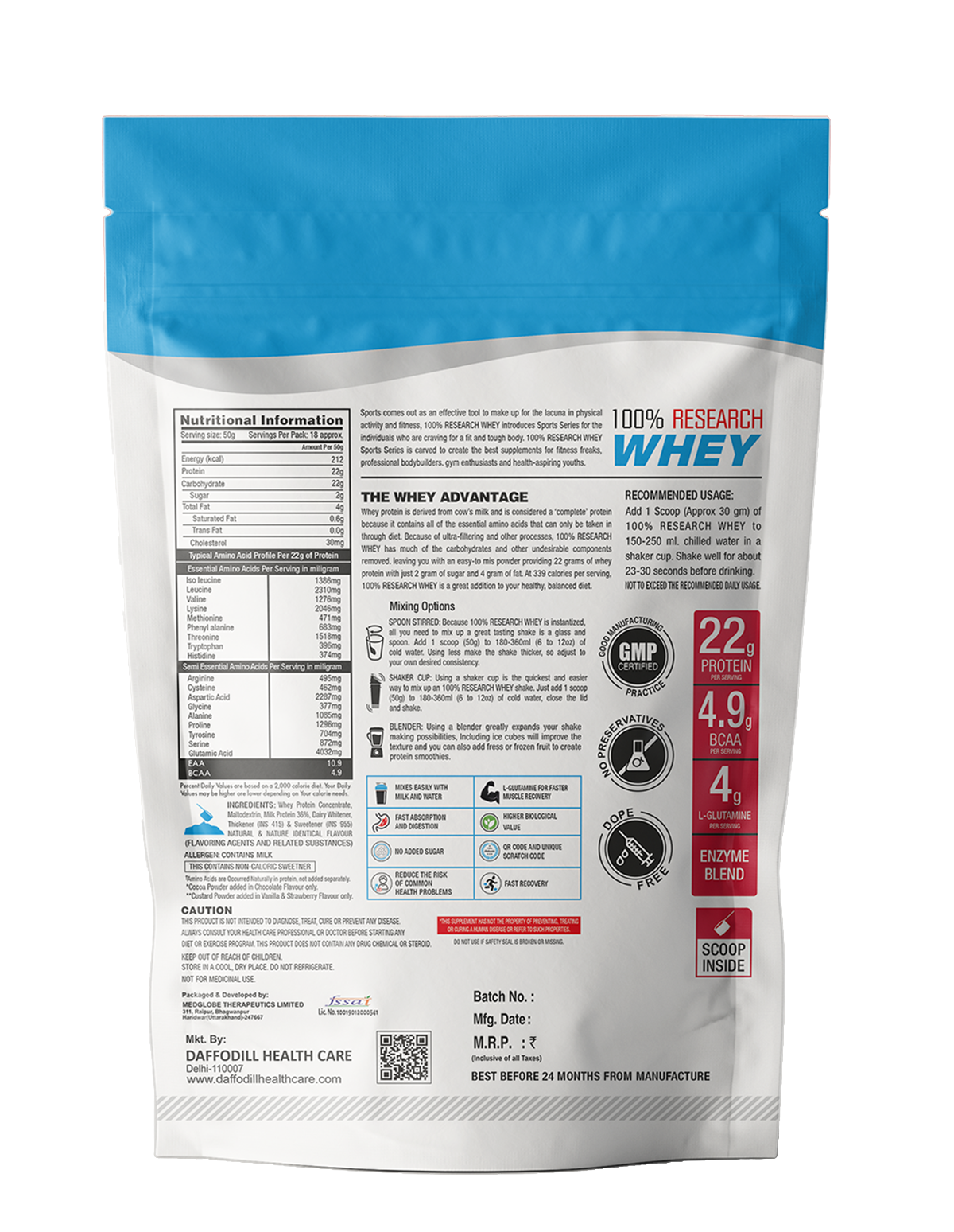 Daffodill Research Whey 2lbs