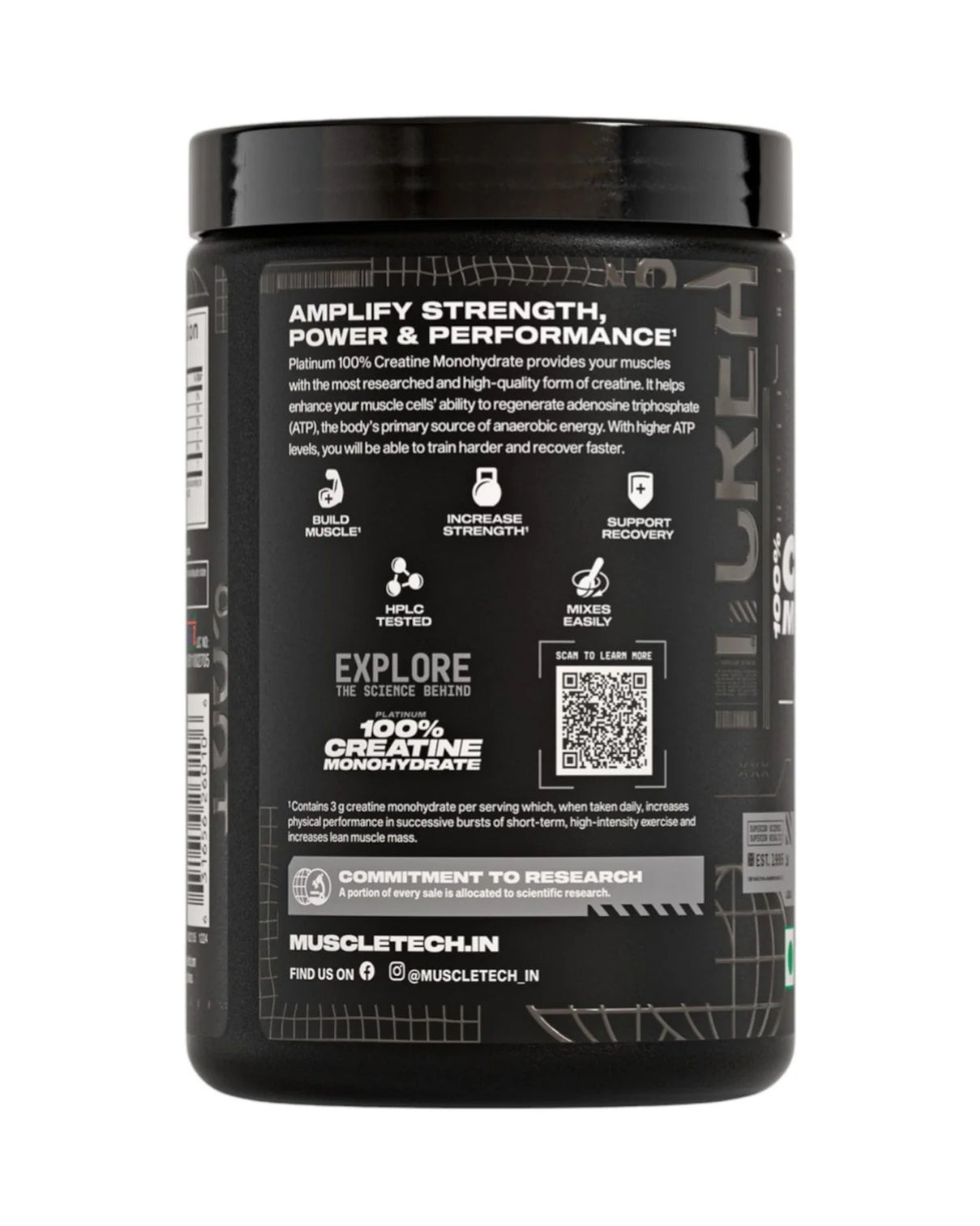 MuscleTech Platinum 100% Creatine - 250g (83 Servings) Unflavoured