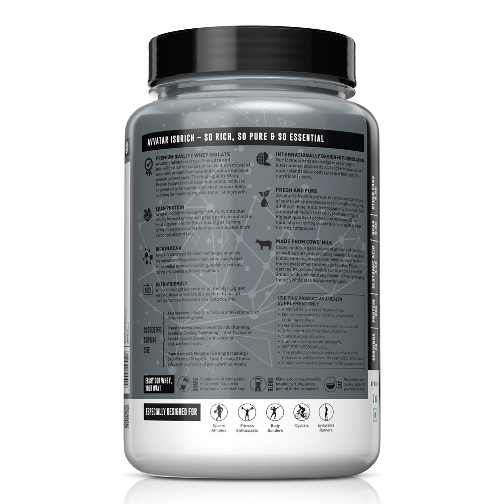 Avvatar Isorich Protein | Premium Whey Protein Isolate Supplement