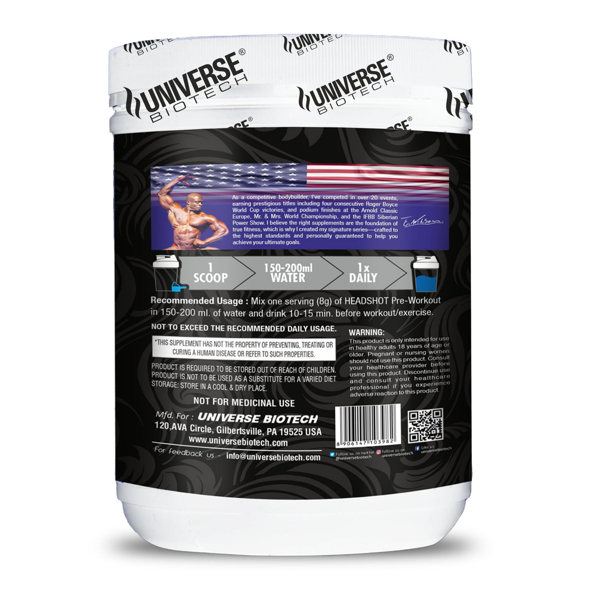 Universe Biotech Headshot Preworkout 320gm 40 servings