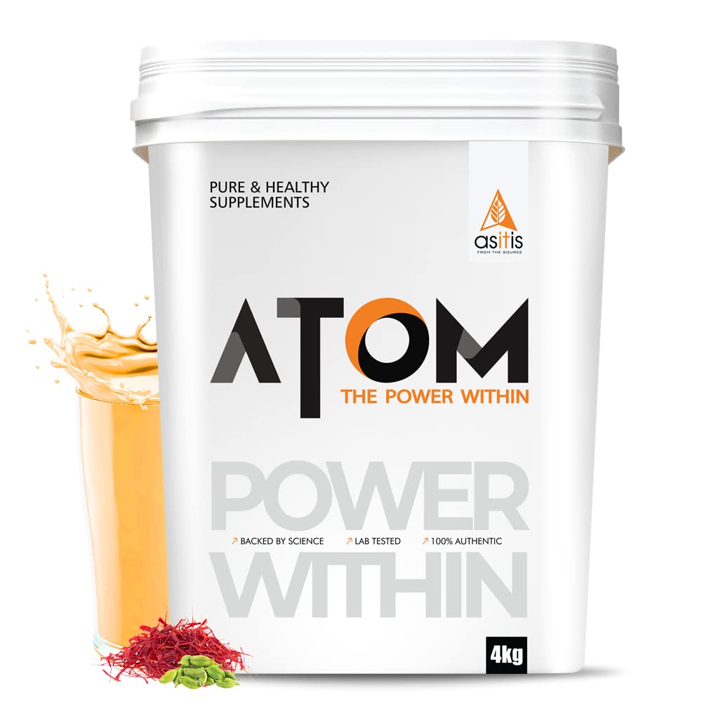 AS-IT-is Atom Whey Protein with Digestive Enzymes | Kesar Elaichi (4kg)