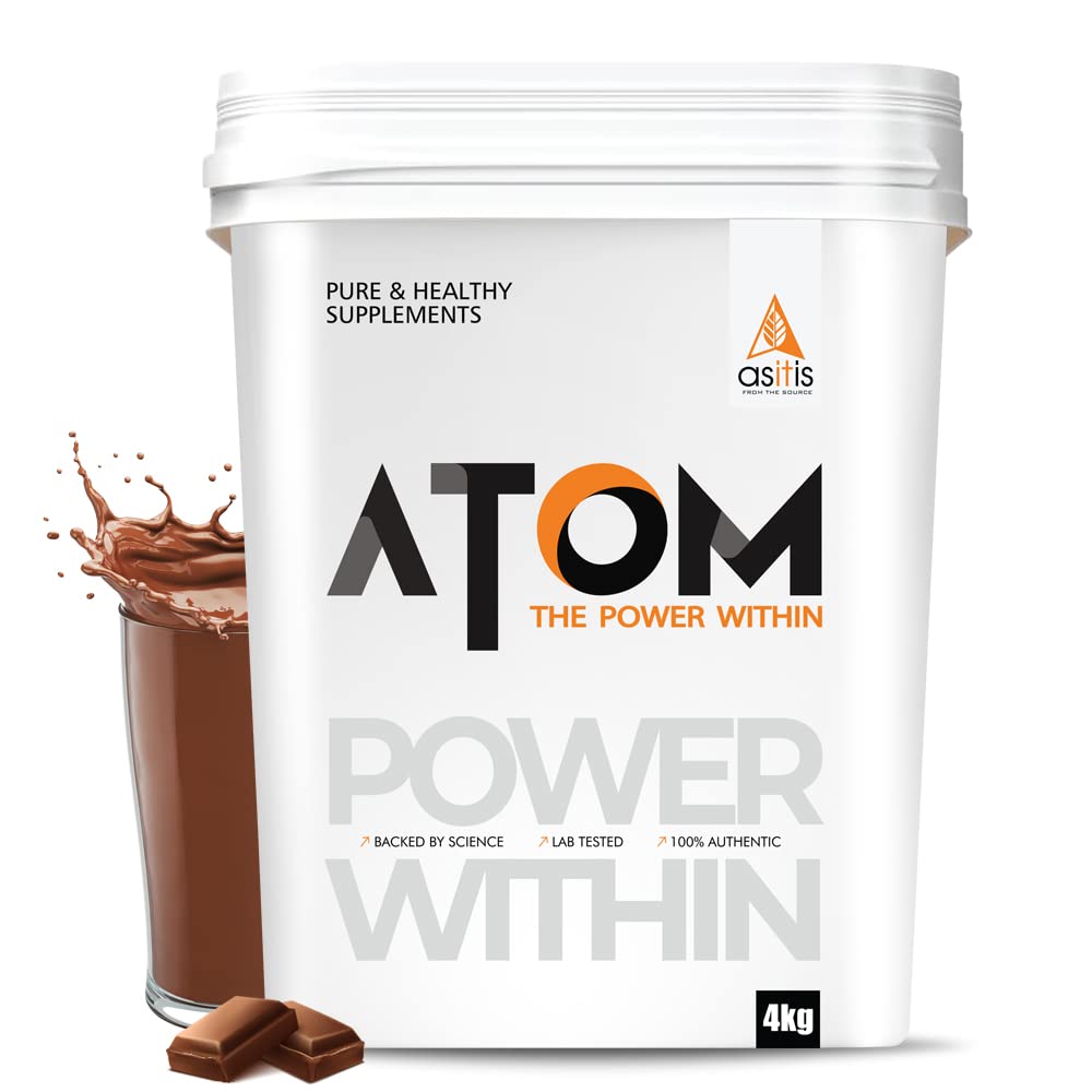 ATOM Whey Protein With Digestive Enzymes | Double Rich Chocolate (4kg)