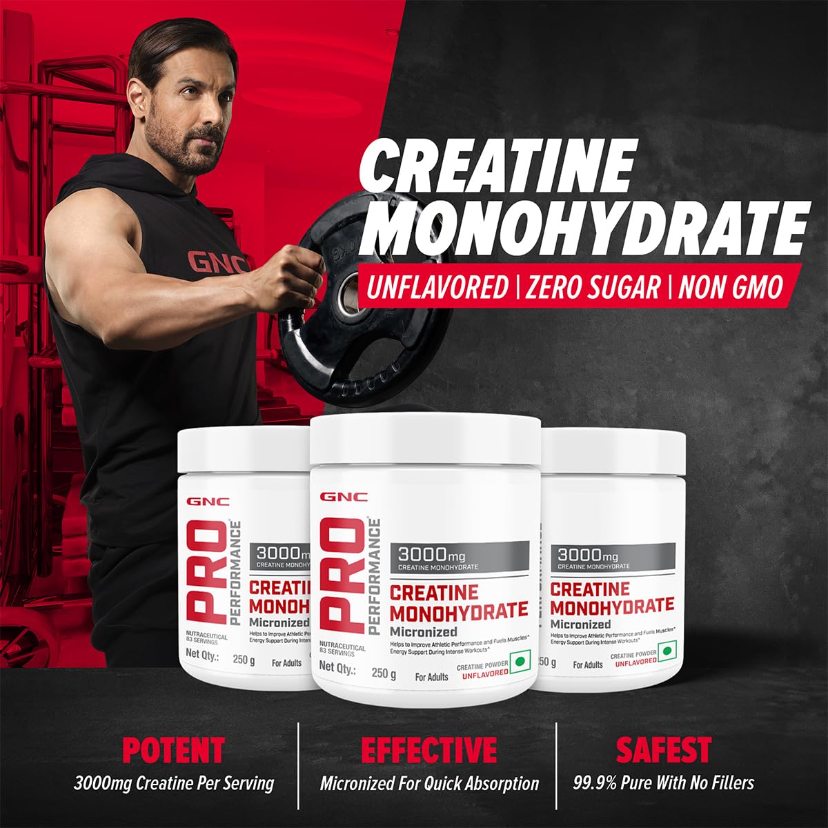 GNC Pro Performance Creatine Monohydrate - 250g (83 Servings)