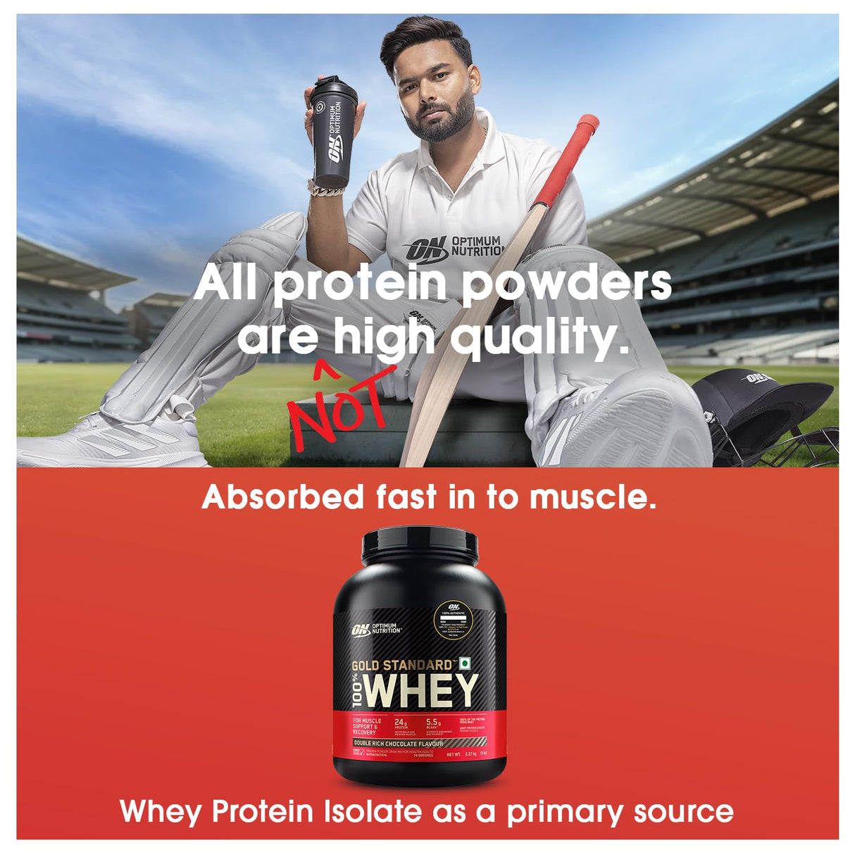 Optimum Nutrition (ON) Gold Standard 100 Whey Protein Powder