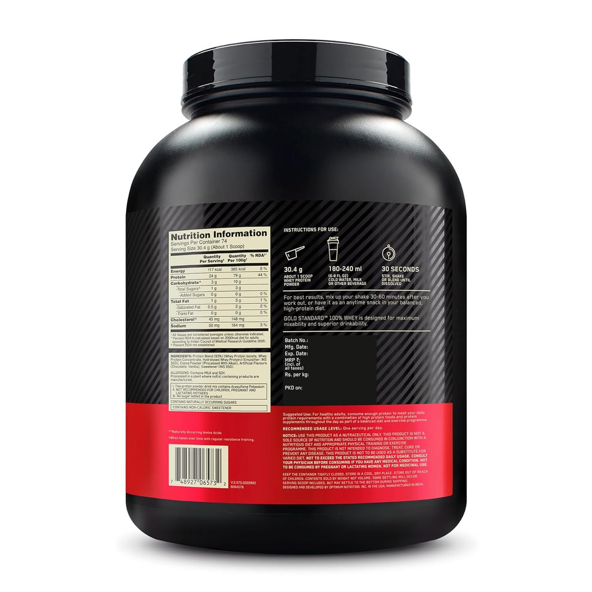 Optimum Nutrition (ON) Gold Standard 100 Whey Protein Powder