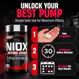 Nutrex NIOX Nitric Oxide | PREMIUM PUMP BOOSTER FOR MAX VASCULARITY - 90Caps