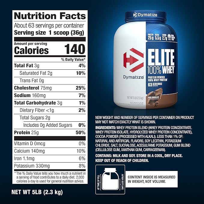 Dymatize Elite 100% Whey Protein | Rich Chocolate | 2.3kg