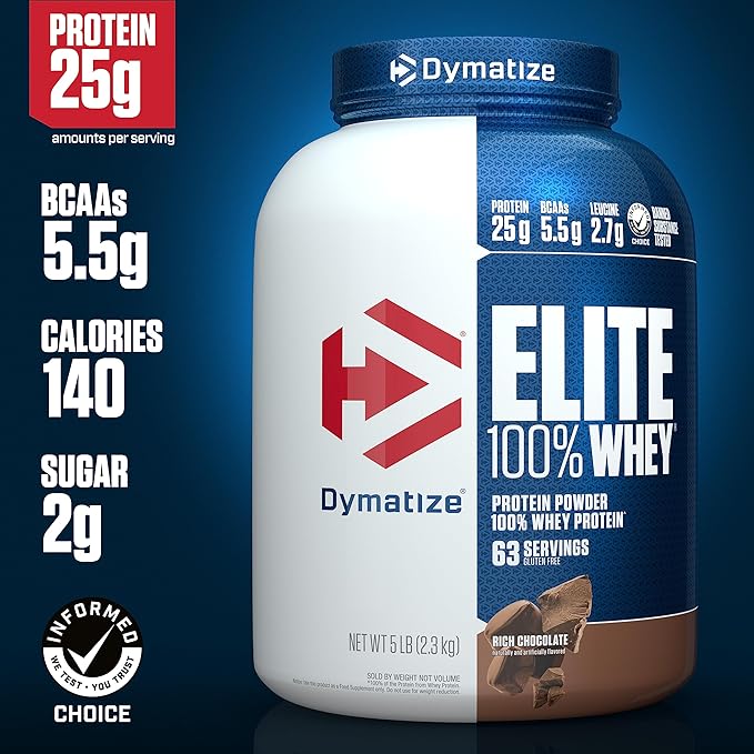 Dymatize Elite 100% Whey Protein | Rich Chocolate | 2.3kg