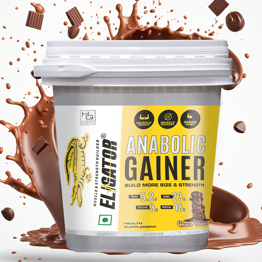 Eligator Anabolic Gainer 4.5kg with free Creatine Monohydrate - 100g & shaker